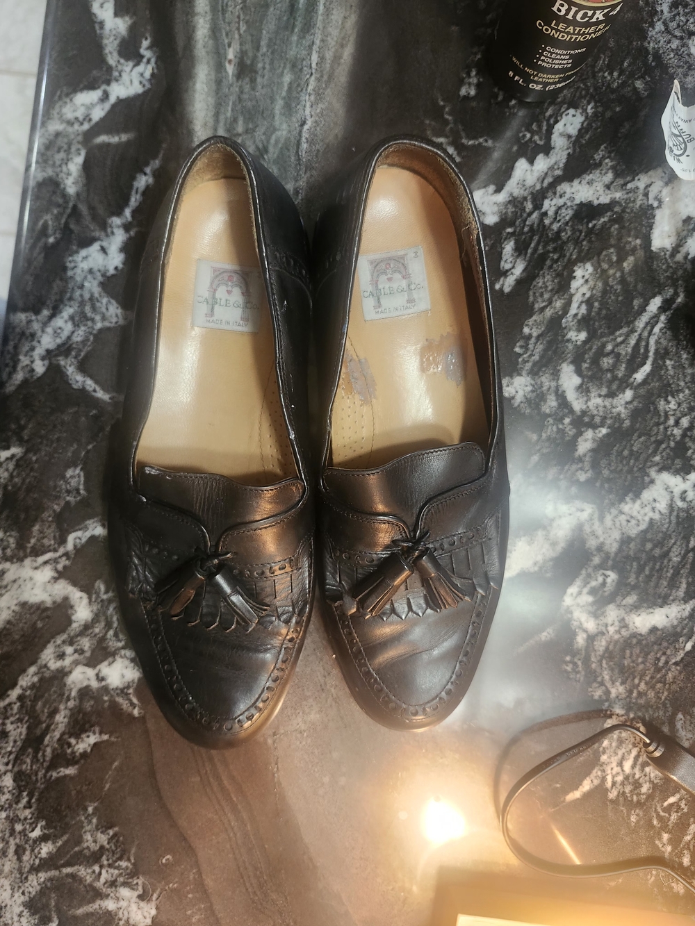 Black Leather Tassel Loafers - Cable And Co